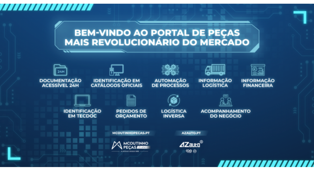 MCOUTINHO PEÇAS + AZ AUTO lança novo Portal